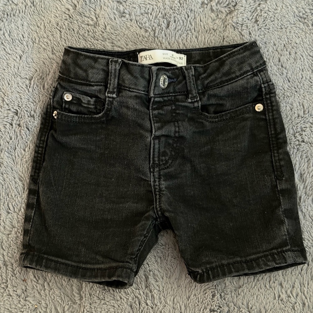 Zara Toddler 2T Black Denim Shorts